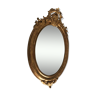 Oval mirror Louis XVI gold leaf