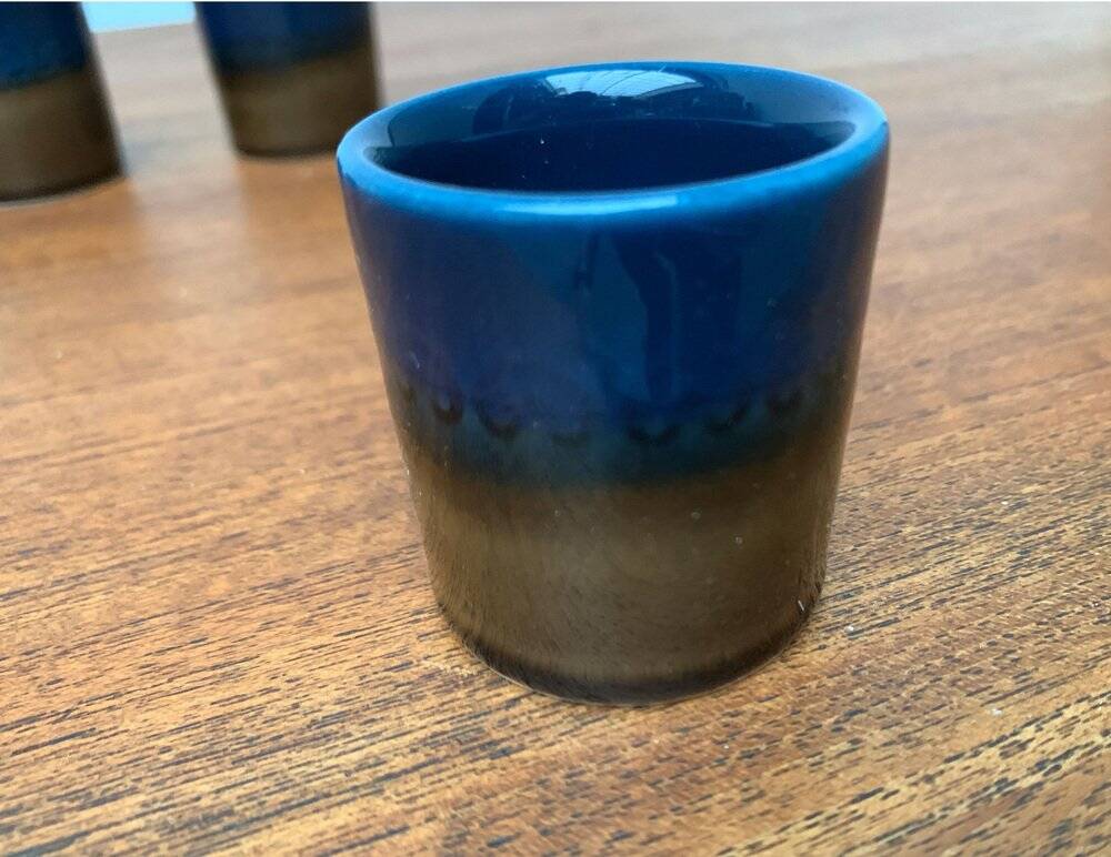 Verres à shots Brotzeit Studio Line allemands vintage en céramique de Rosenthal, lot de 4