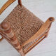 Rocking-chair, oak wood, natural fiber