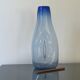 Beautiful Vintage Murano Modern Vase, Blue and Clear Glass, 1970's
