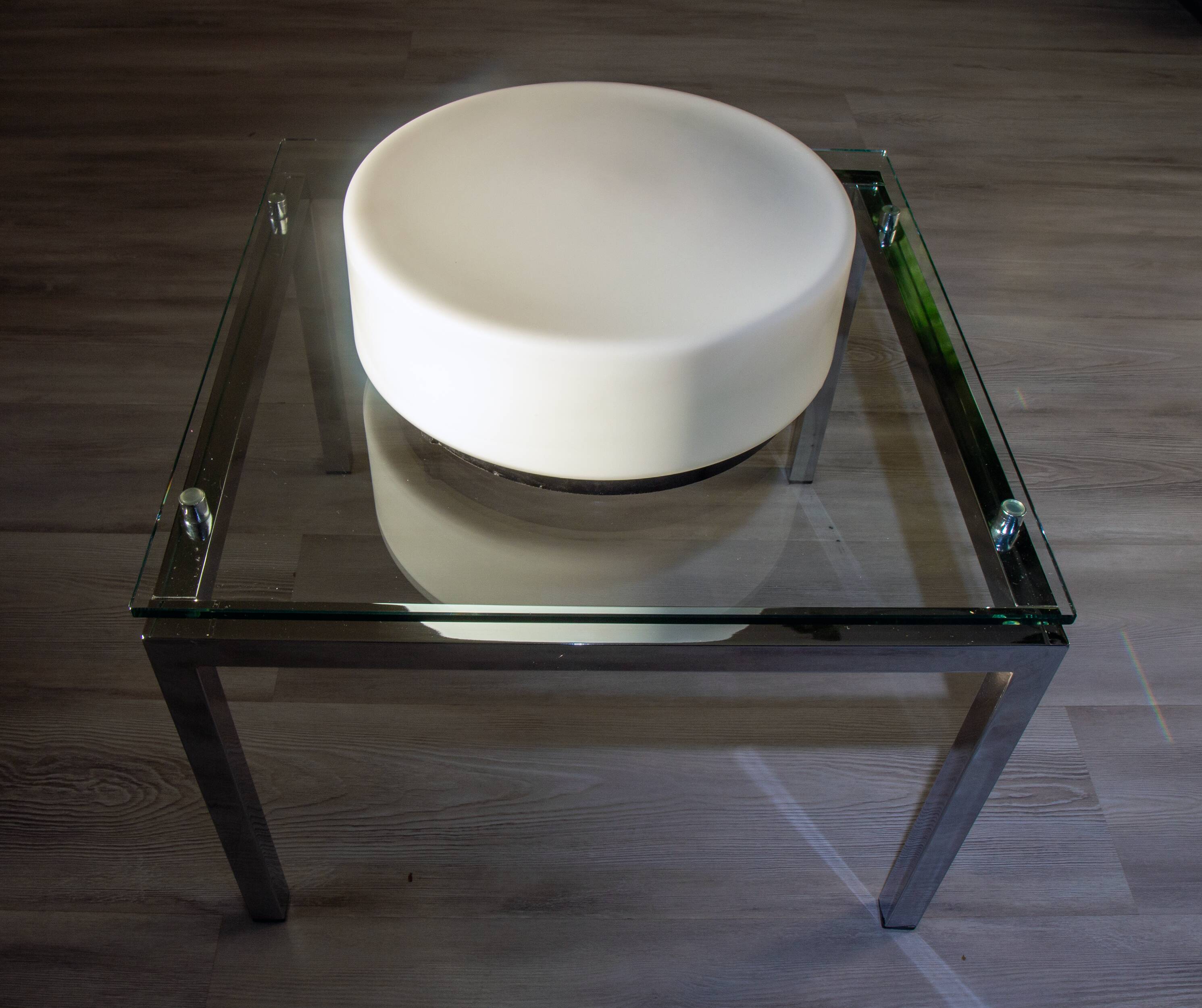 Large modernist ceiling light from the 60s, Vianne glassware, new.