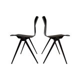 Pagholz Galvanitas S22 stackable school chair dark brown