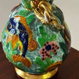 Cerdazur Monaco vase in ceramic with fish decoration