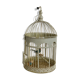 Cage à oiseaux transformé en lampe métal blanc