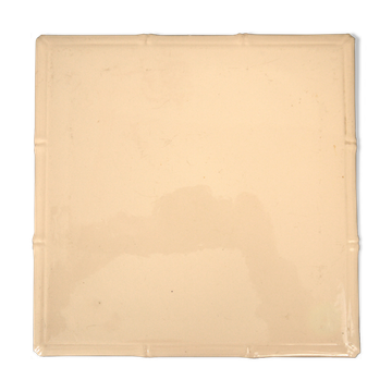Digoin plate under pink earthenware