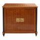 Jules Leleu cabinet merisier marqueté 2 portes bronze 1940