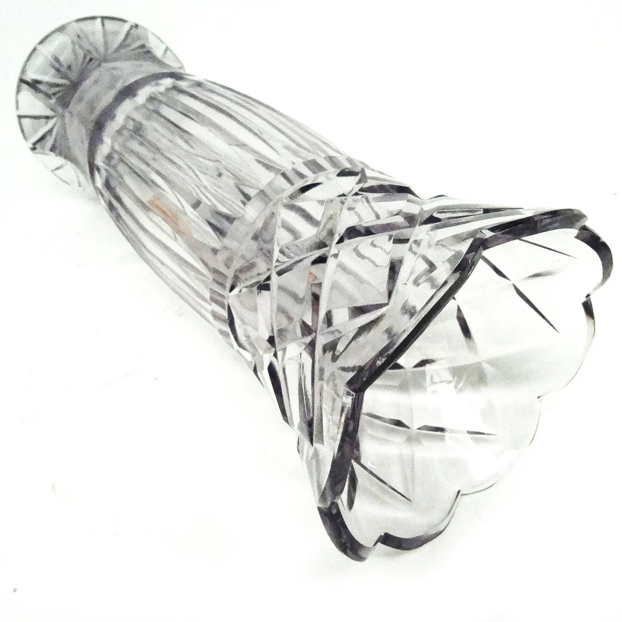 Vase postmoderne, cristal, Belgique, années 1960
