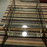 Table basse verre et chrome Roche Bobois