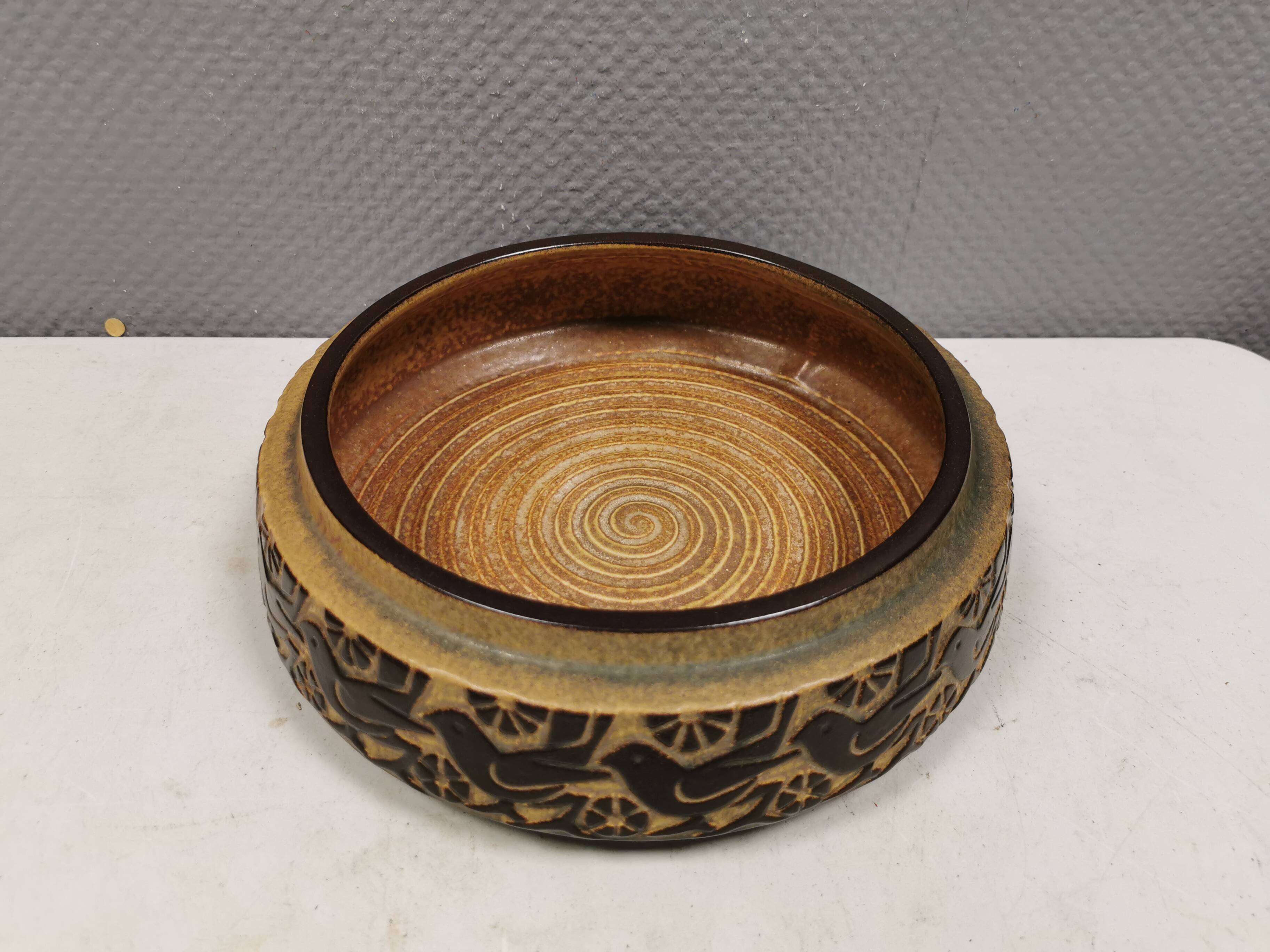 Large dish from Danish Michael Andersen ceramics, Denmark, 1970s