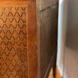 Commode antique avec intarsia &plateau en marbre