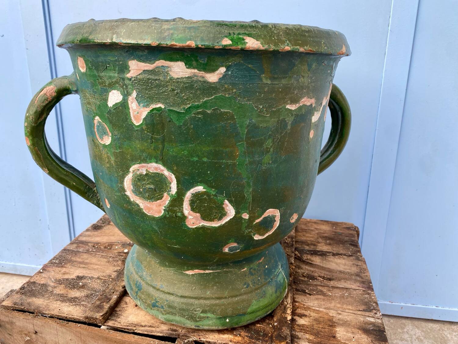 Varnished terracotta jar