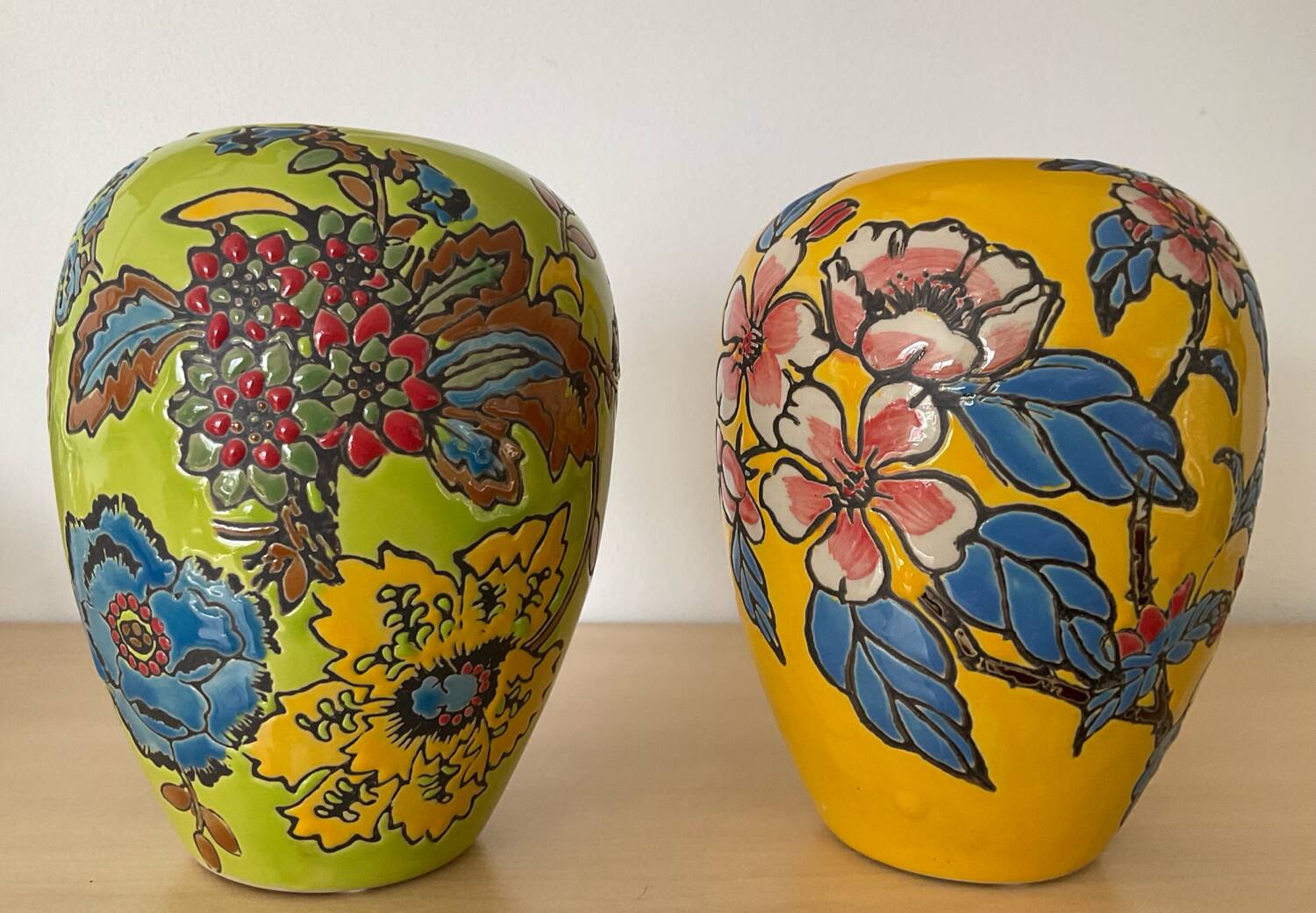 Duo de vases vintage en céramique