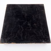 Large square brass and epoxy trinket tray with seed inclusions