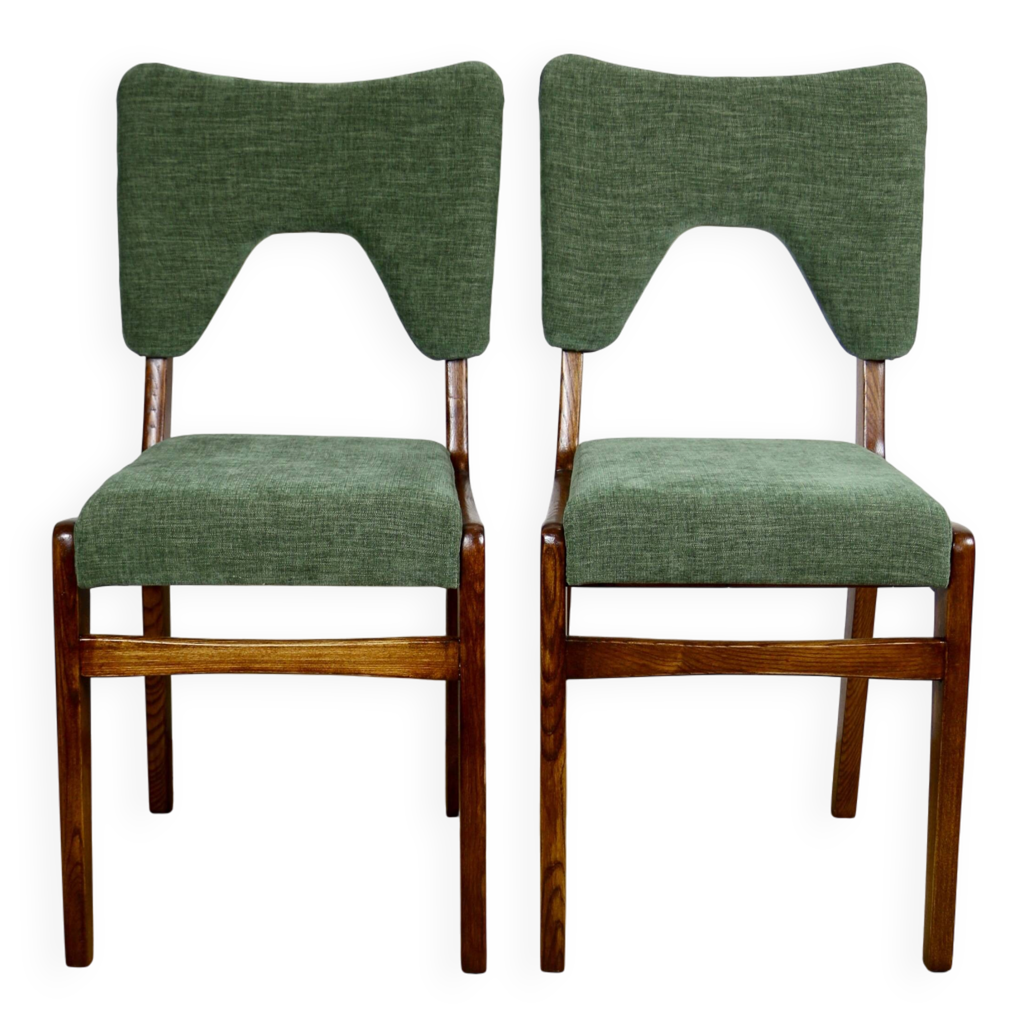 Chaises Vintage Hałas vert-olive vintage - 2 pièces - ensemble