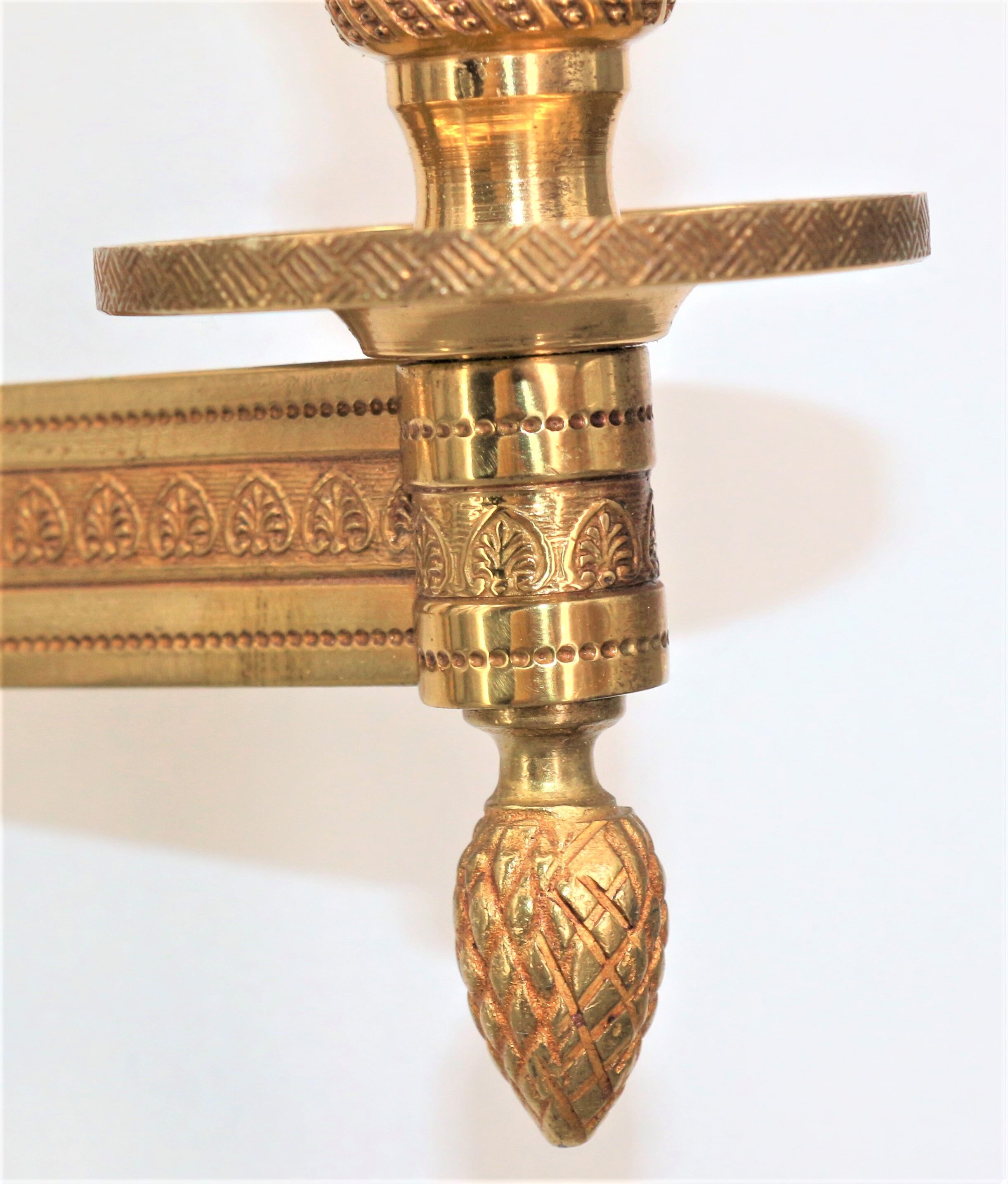 Paire d'appliques en bronze doré de style directoire/empire