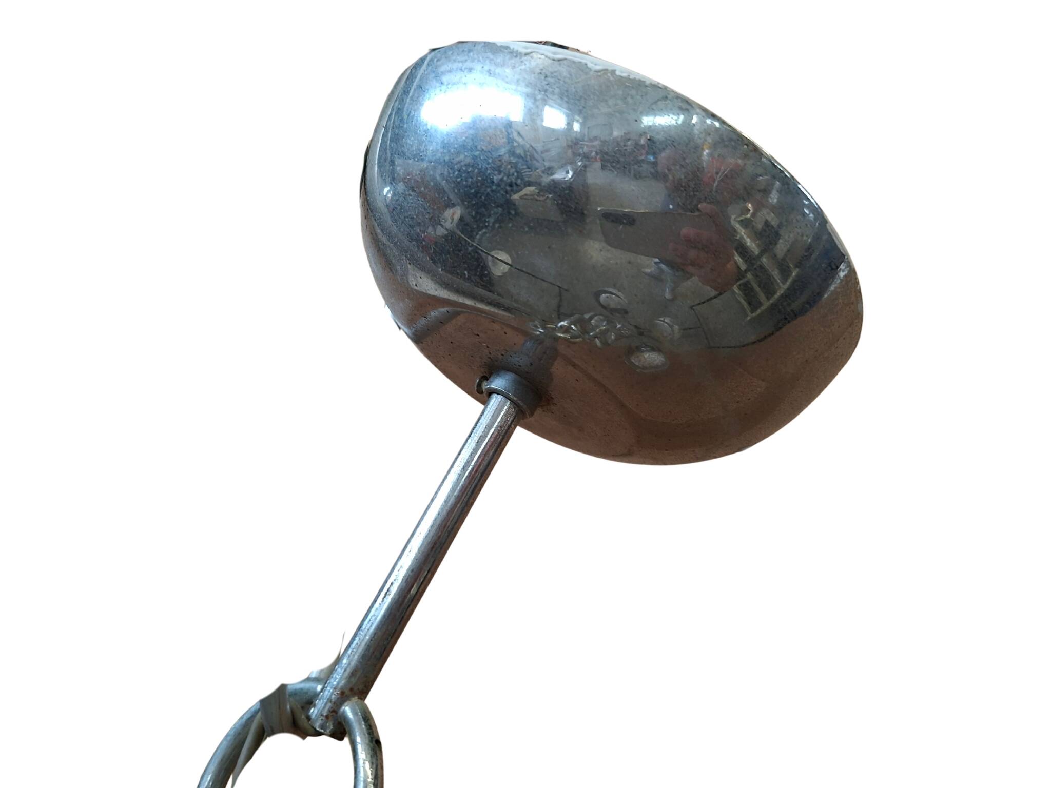 Iconico Lampadario Vintage Anni '70 – Design "Space Age" in Ferro Cromato