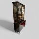 1950s black lacquered two-body display cabinet - bookcase