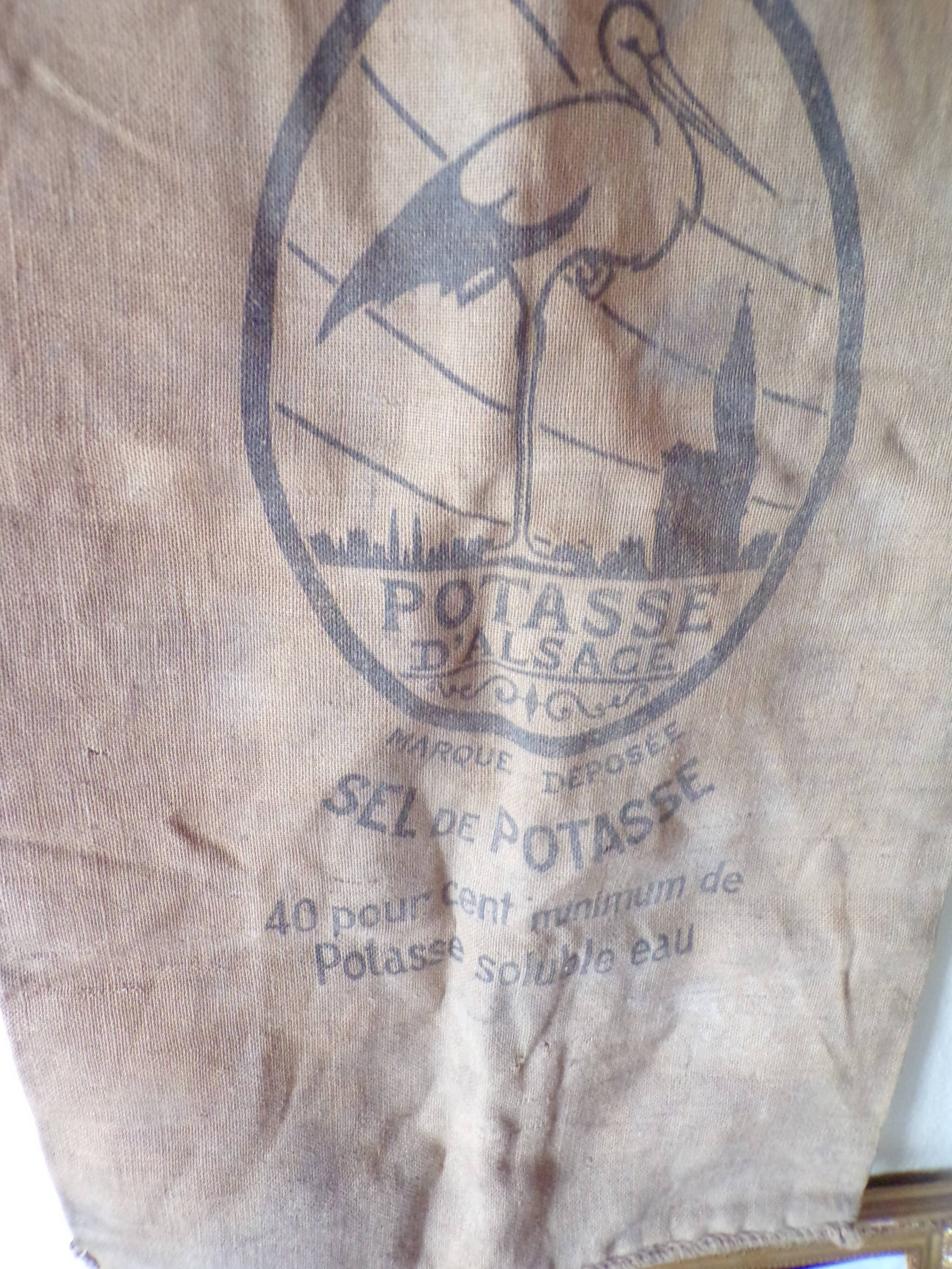 Bag burlap potash of alsace