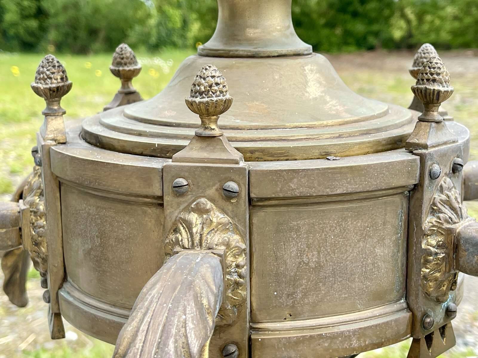 Lustre en bronze fin XIXème 6 feux
