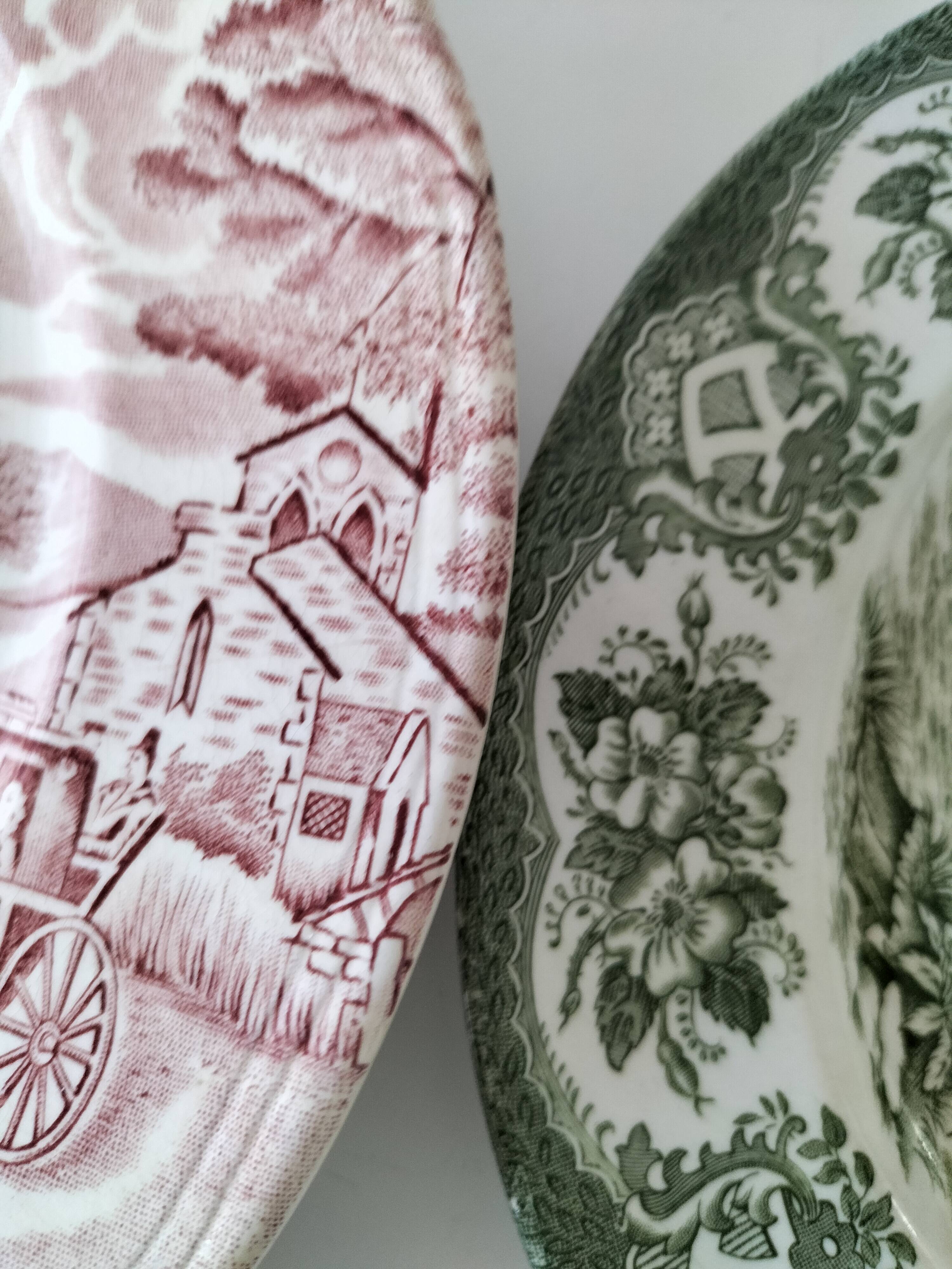 4 Lunéville & Ironstone plates – English Style decor
