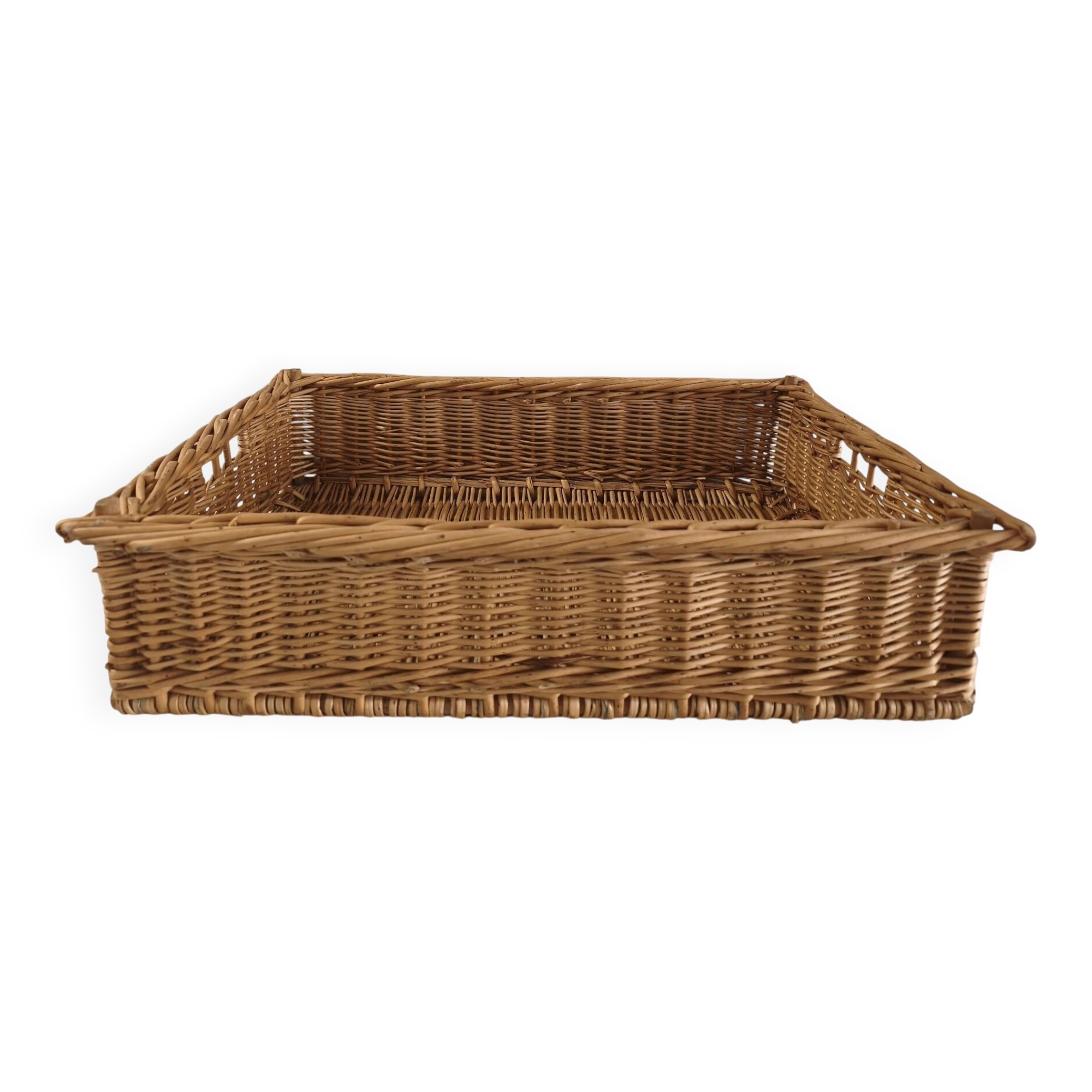 Vintage wicker serving tray