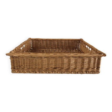 Vintage wicker serving tray