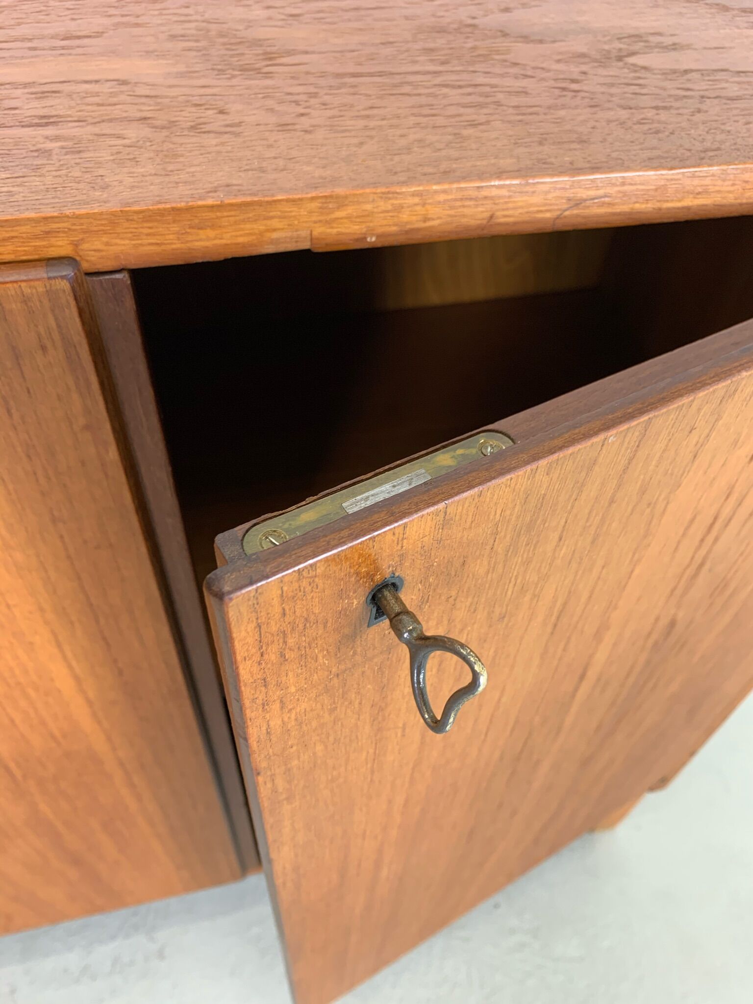 Slim teak cabinet swedish midcentury 1960s