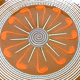 Puigdemont dish Enamelled polychrome terracotta with decoration spirals 1960s