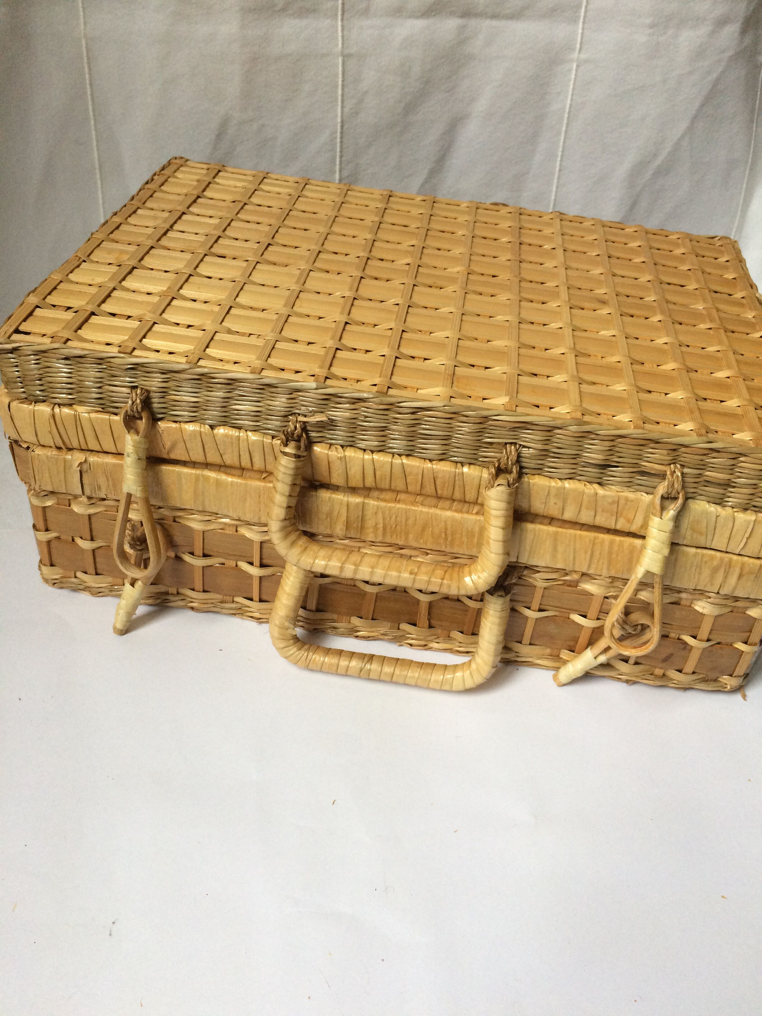 Vintage rattan/wicker case