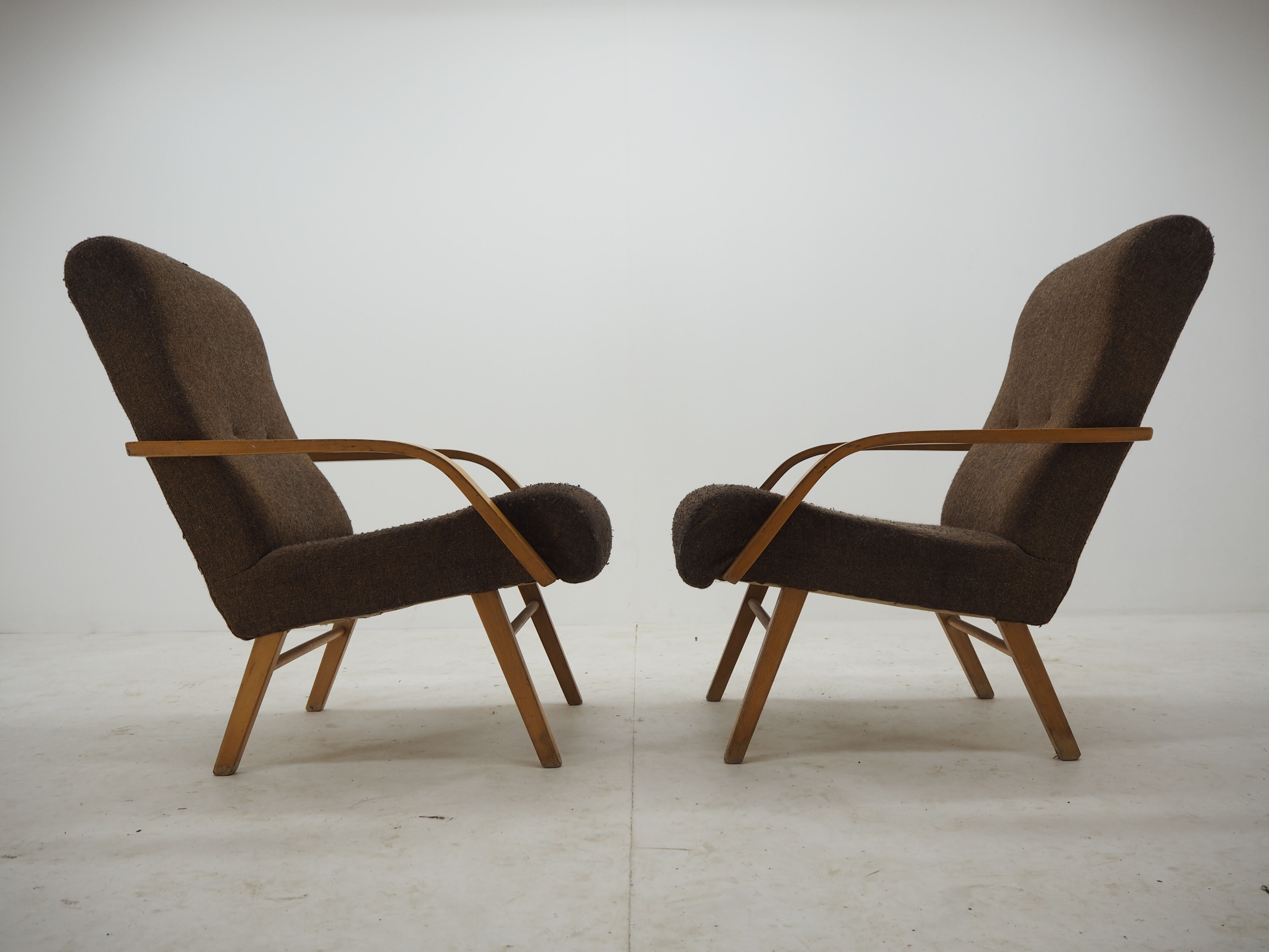 Pair of armchairs, Czechoslovakia, 1960