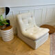 Vintage armchair - cream boucle fabric - 1970s