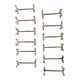12 knife holders with metal bead decoration