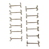 12 porte couteaux décor perles en métal