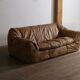 Ligne Roset Sloop sofa by Michel Ducaroy in cognac leather, 1970s