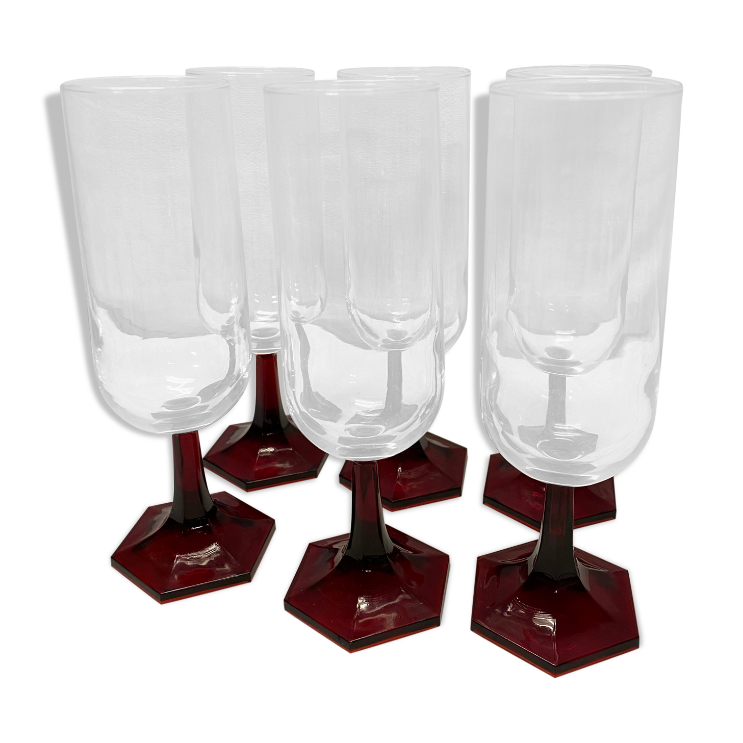 Set of 6 vintage flutes