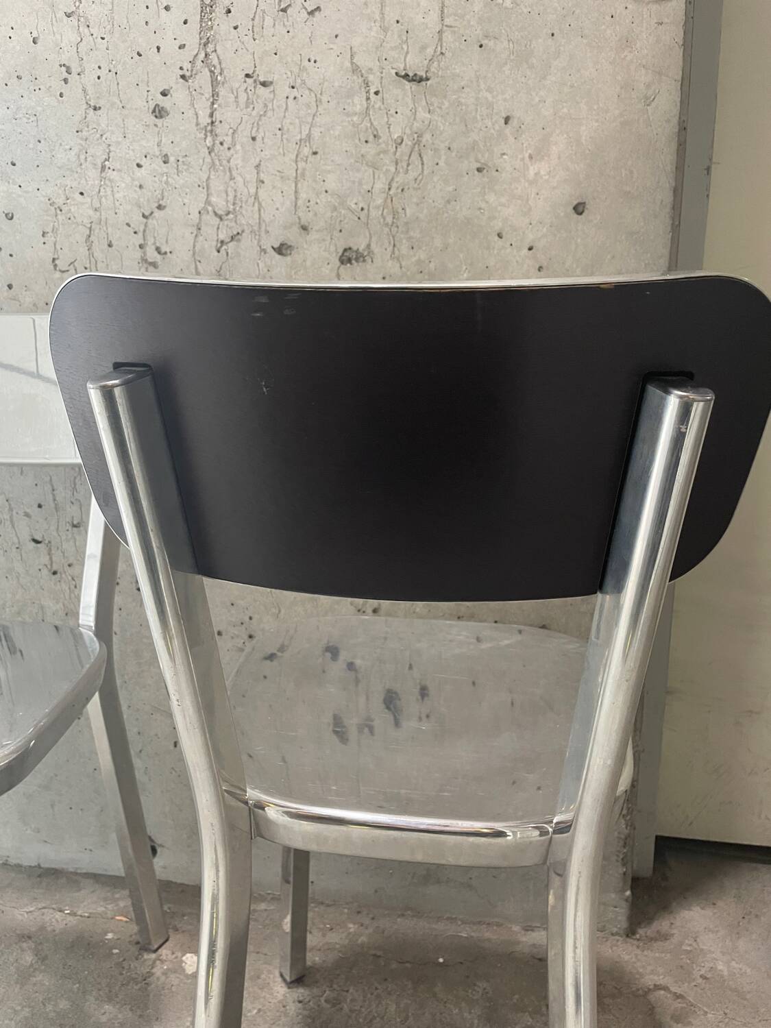 Set of 2 Magis Deja-Vu Dining Chair Polished Aluminium