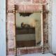 Miroir bois imitation bambou, miroir ancien, miroir à suspendre, déco intérieur