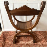 Dagobert armchair in carved wood