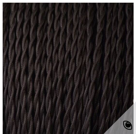 Turned wooden lamp, 2M fabric cable, cotton shade.