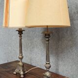 Paire de lampes anciennes en bronze – style classique