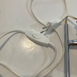 White metal desk lamp years 60-70-