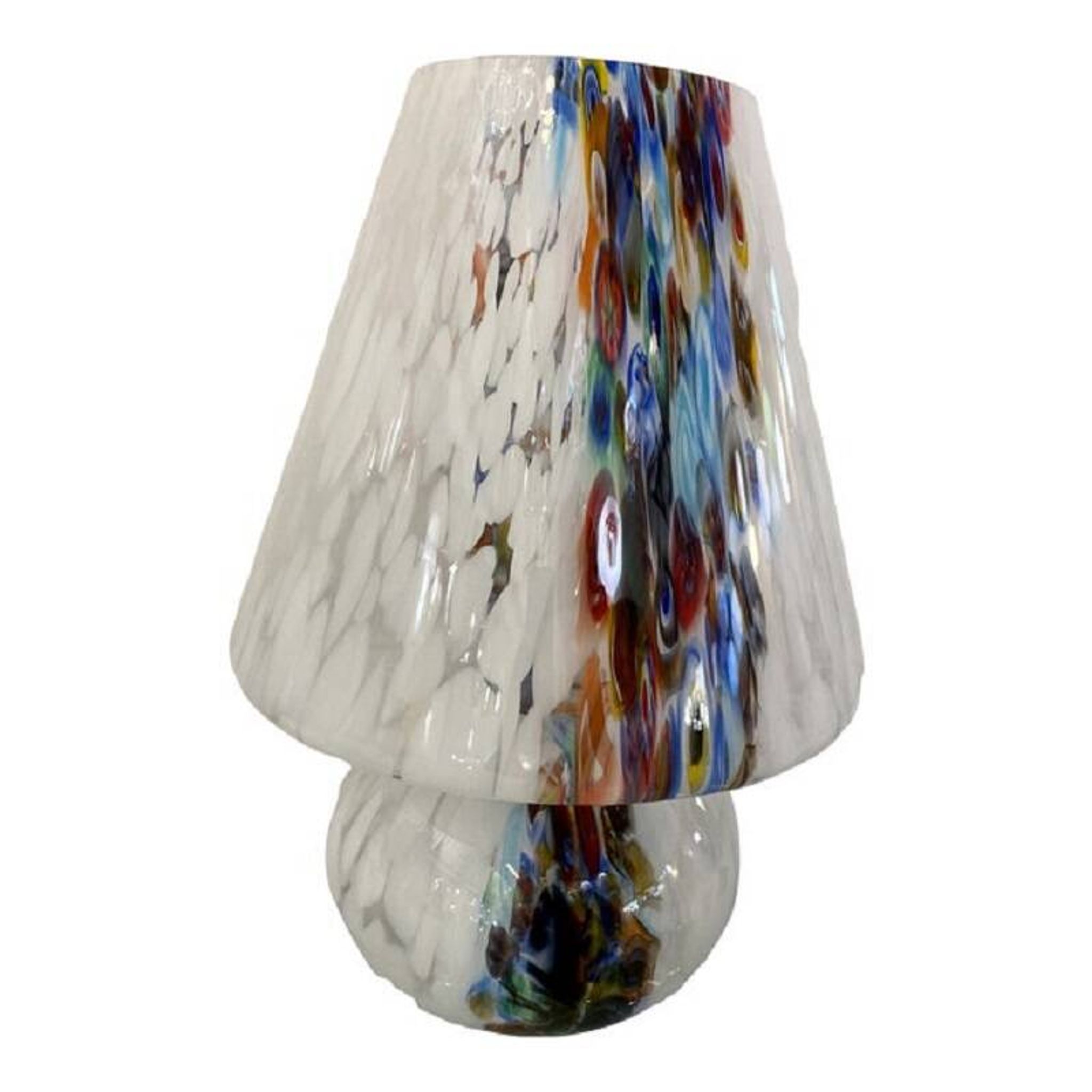 Contemporary Murano Glass Style Venetian Multicolored Millefiori Murrine Table Lamp