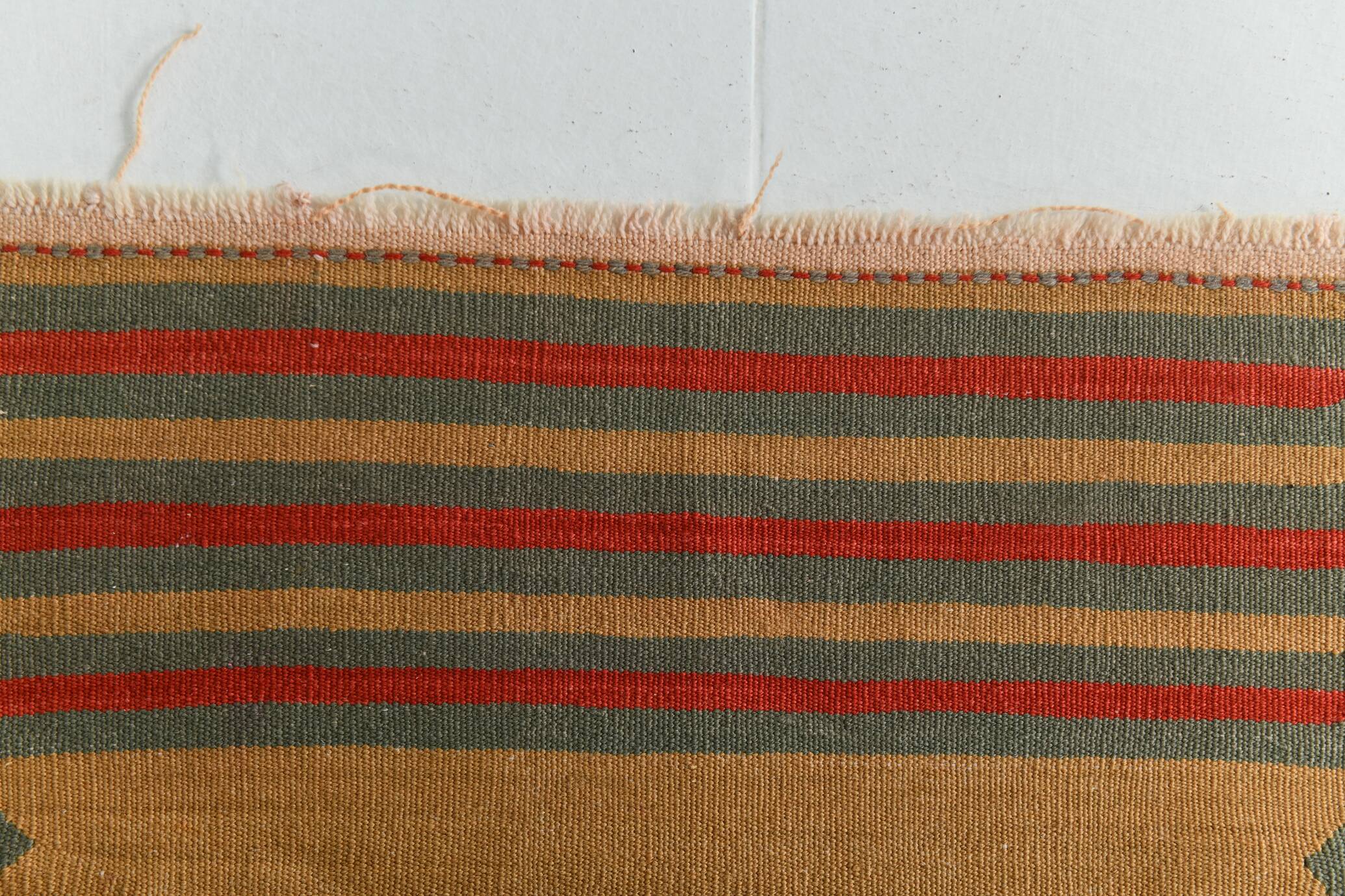 2x6 Red & Green Short Kilim Runner Rug, 73x188Cm