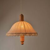 Wood and textile pendant from Sweden