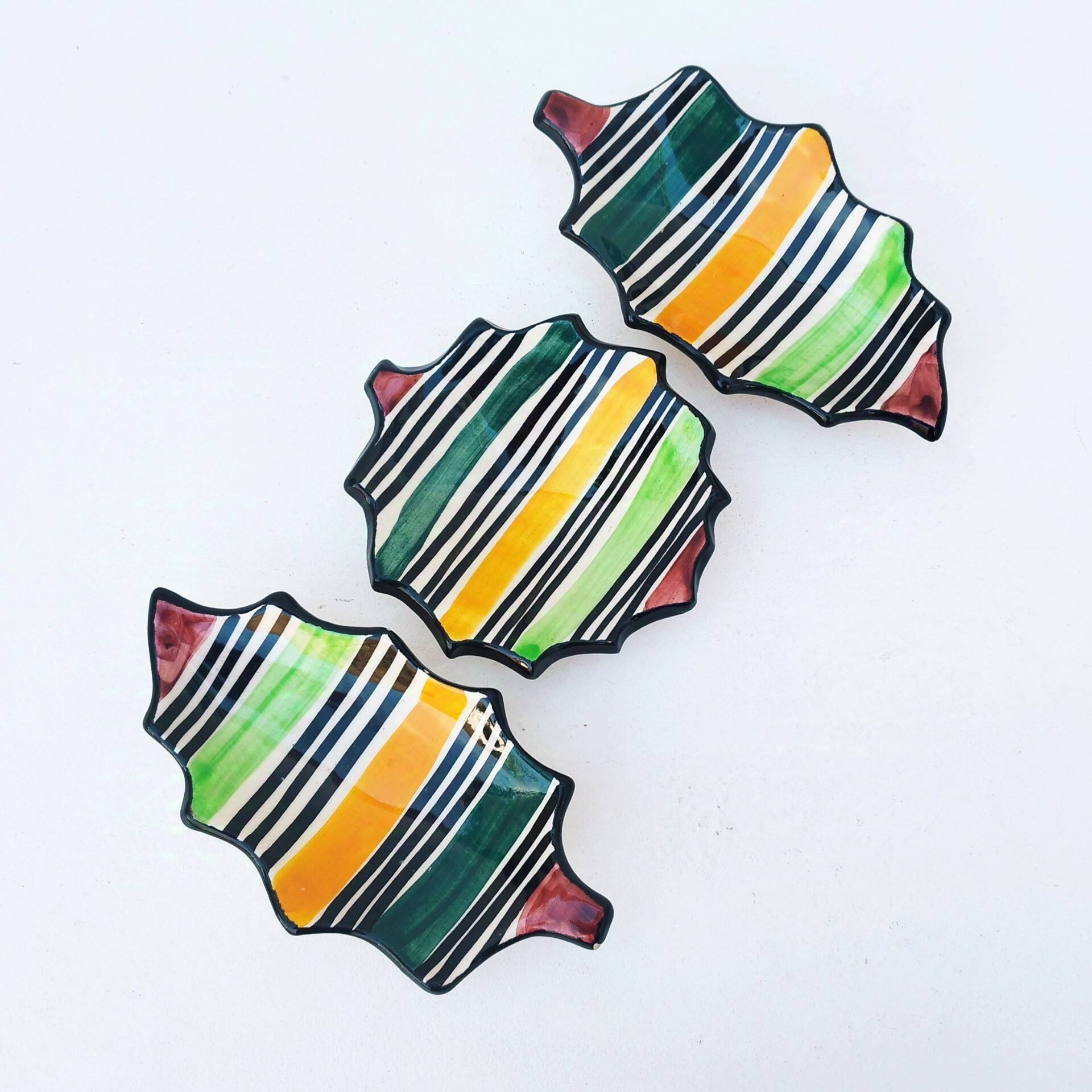 Three vintage Vallauris ceramic bowls