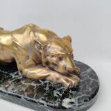 Bronze panther by Henri Payen. 1930s.