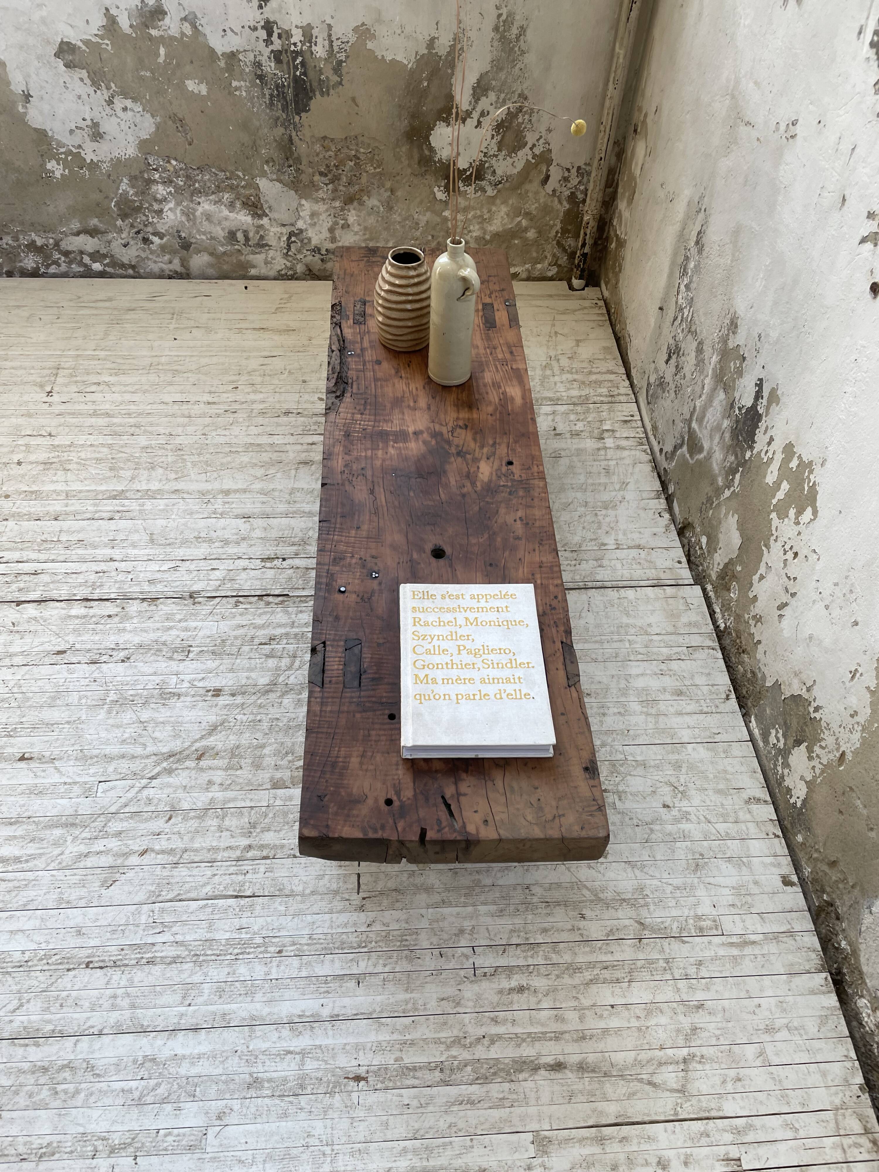 Brutalist workbench solid cherry coffee table