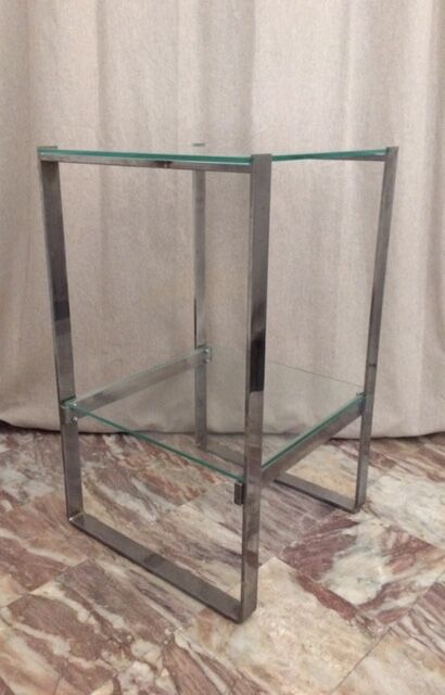 Sellette chrome metal sofa tip