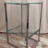 Sellette chrome metal sofa tip