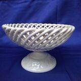 Pair of cut-on-foot in white braided earthenware